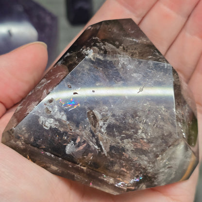 Polished Smoky Quartz Rainbow Freeform