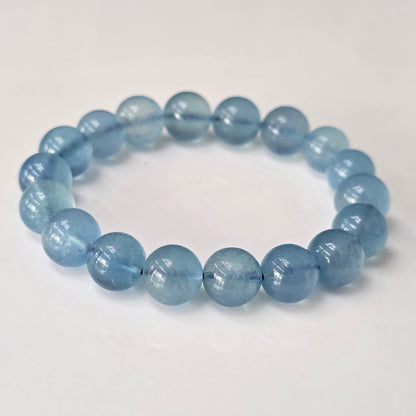 Premium Aquamarine Bracelet (Approx. 10mm Beads · 18cm)