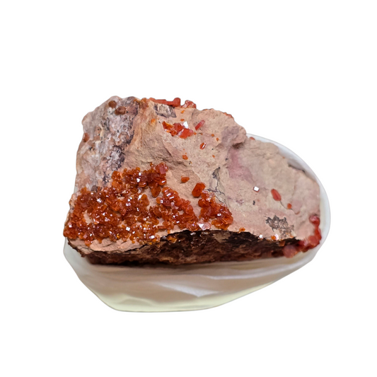 The Spark of Endurance: Raw Vanadinite Crystal Specimen