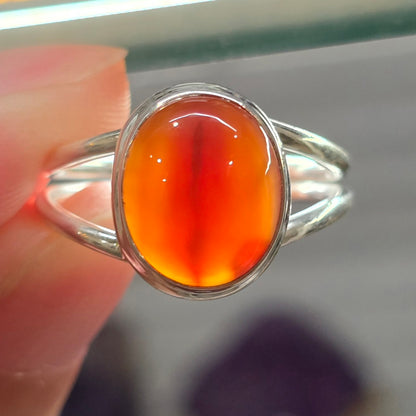 Carnelian Size 9 Ring #2 (Sterling Silver 925)