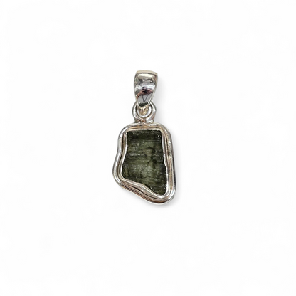 Moldavite Pendant #1 (Sterling Silver 925)