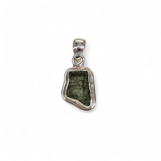 Moldavite Pendant #1 (Sterling Silver 925)
