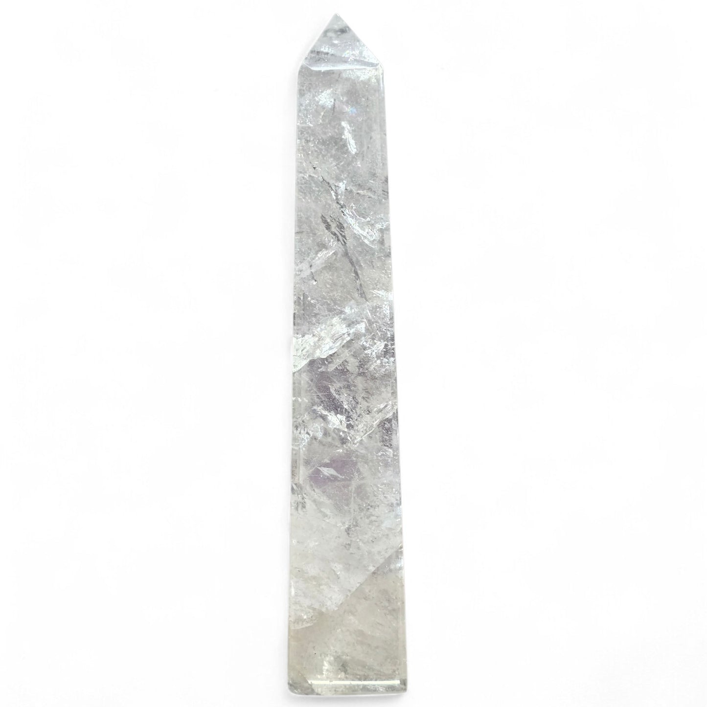 Amplified Light & Hidden Magic: Rainbow Clear Quartz Obelisk