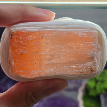 The Emotional Cleanser: Raw Peach Selenite Wand