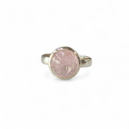 Morganite Size 8 Ring (Sterling Silver 925)