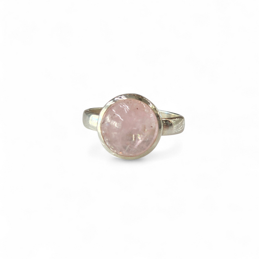 Morganite Size 8 Ring (Sterling Silver 925)