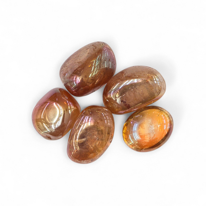 Sunset Aura Quartz Tumble Stone
