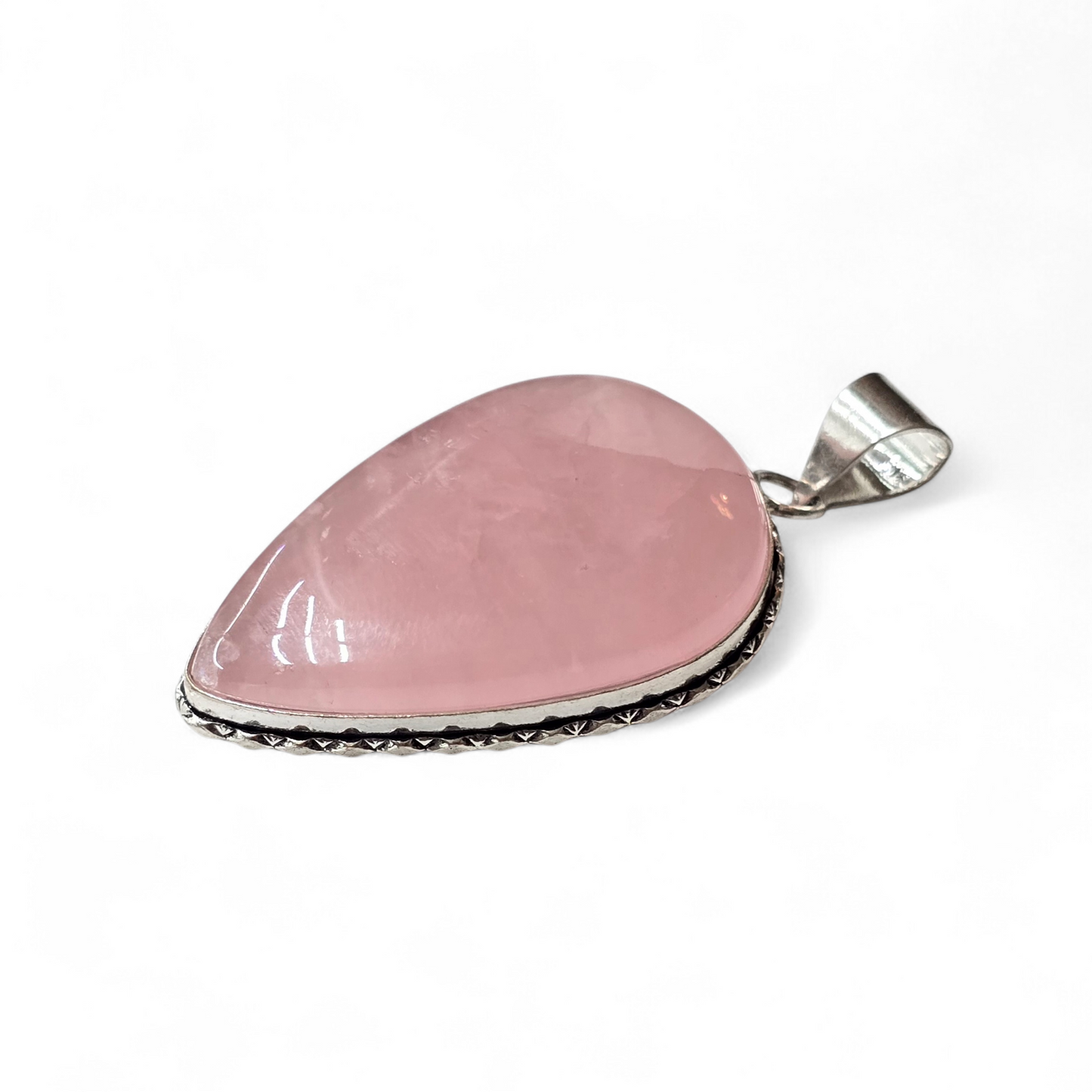 Rose Quartz Pendant (Sterling Silver 925)