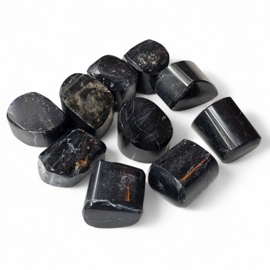 Polished Black Tourmaline Tumbles
