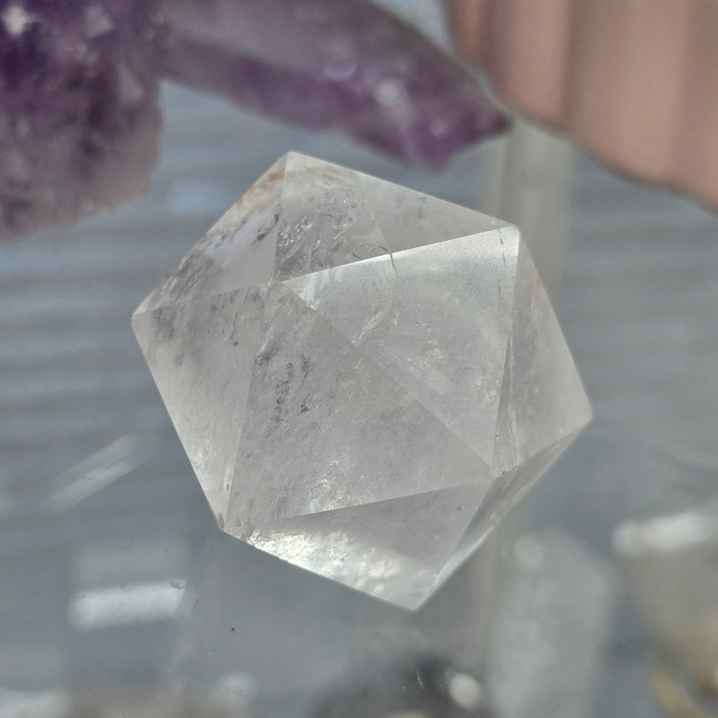 Emotional Flow & Pure Light: Clear Quartz Icosahedron