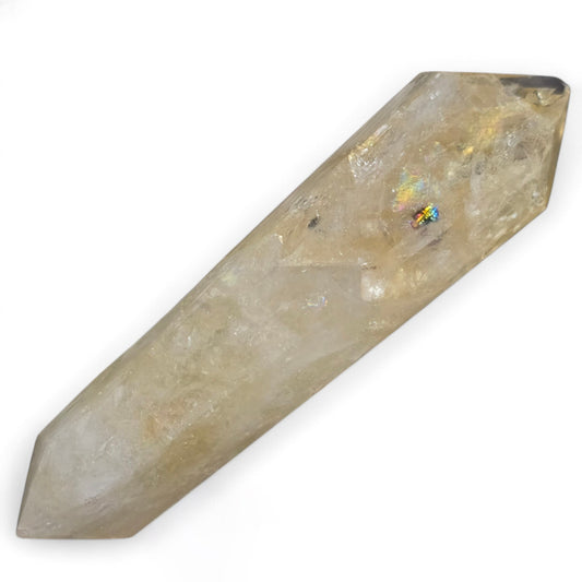 The Manifestation Conduit: Double-Terminated Citrine Wand (6-Sided) #2