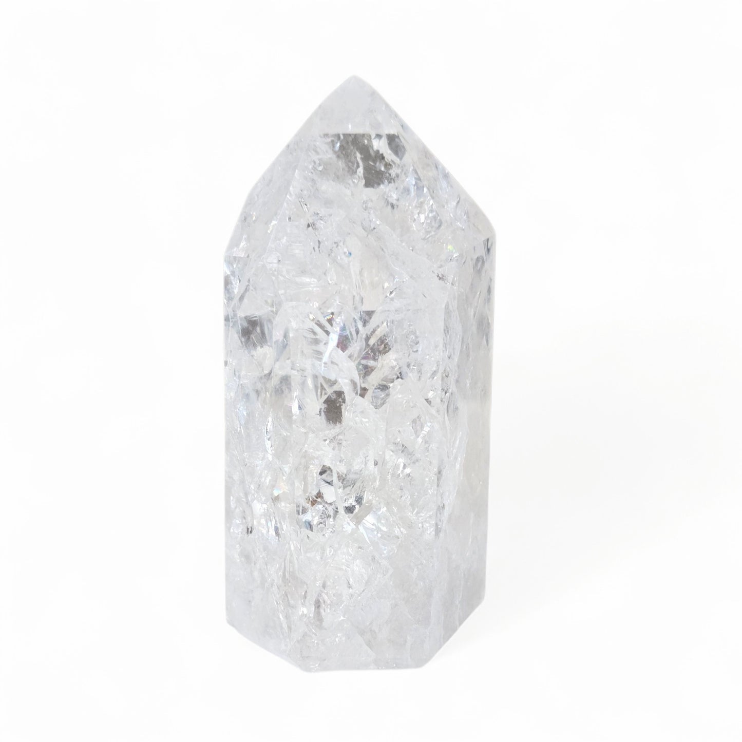 Fire & Ice (Crackle) Quartz Tower
