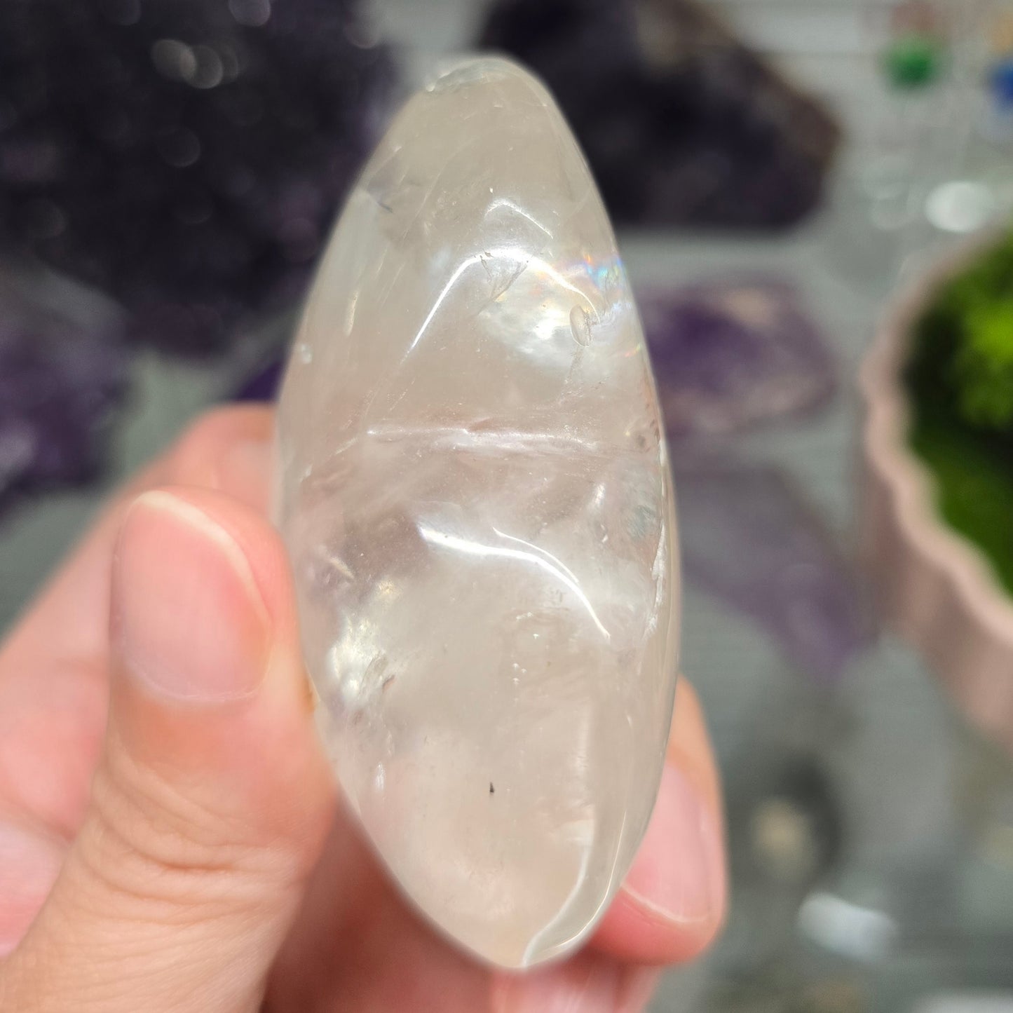 Clear Quartz Polished Heart #3