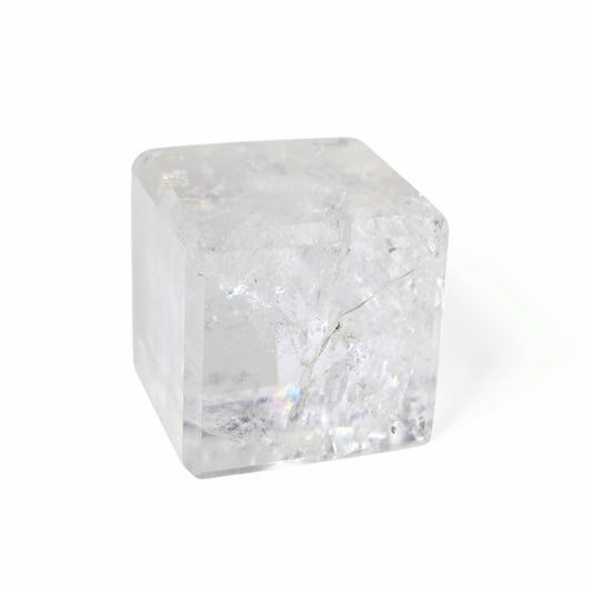 Rainbow Clear Quartz Cube