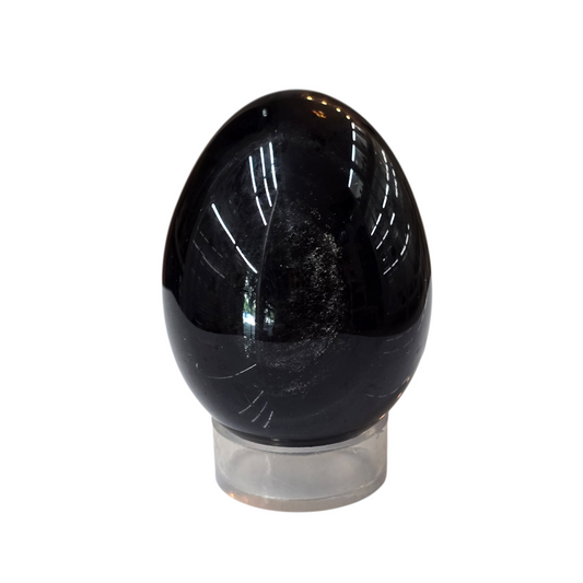 The Alchemist’s Focus: Natural Golden Sheen Obsidian Egg #1