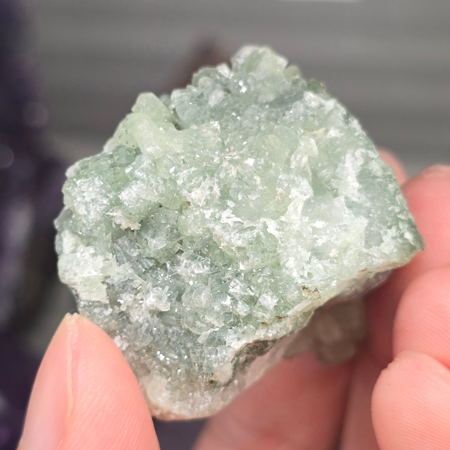 The Forest Light: Raw Green Apophyllite Cluster