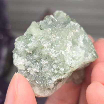 The Forest Light: Raw Green Apophyllite Cluster