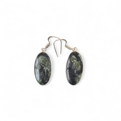Kambaba Jasper Earrings (Sterling Silver 925)