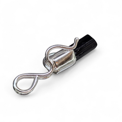 Black Tourmaline Pendant #1 (Sterling Silver 925)