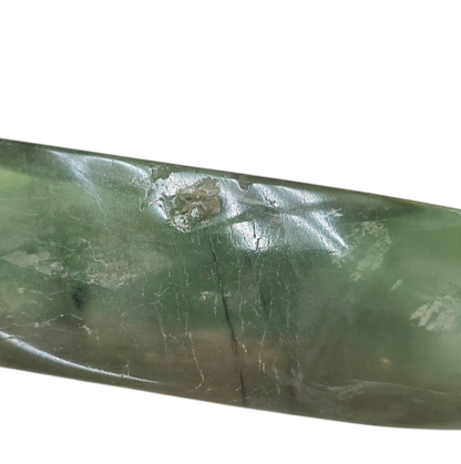 Nature’s Mint: Green Fluorite Hand-Carved Leaf Bowl