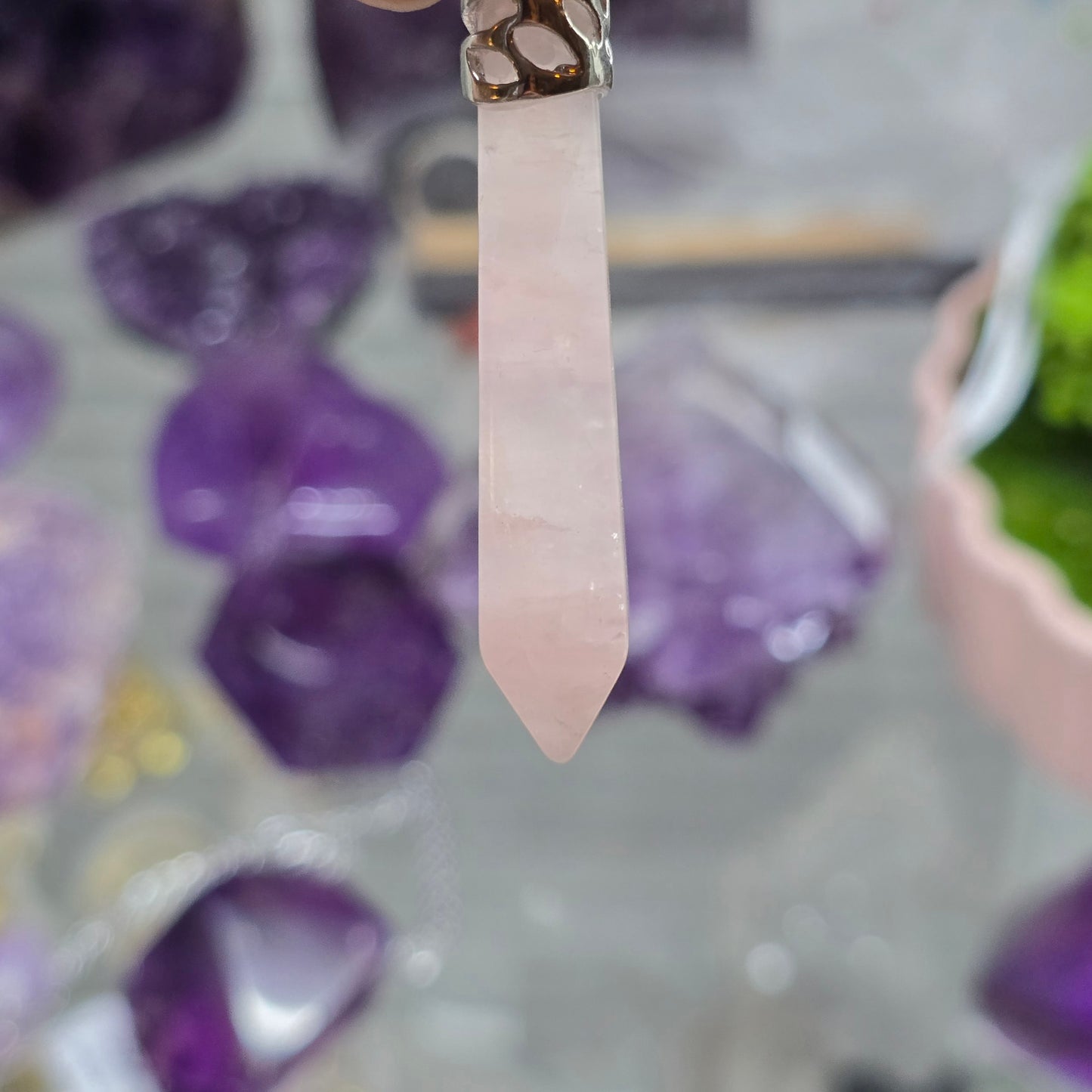 Rose Quartz Large Pendant