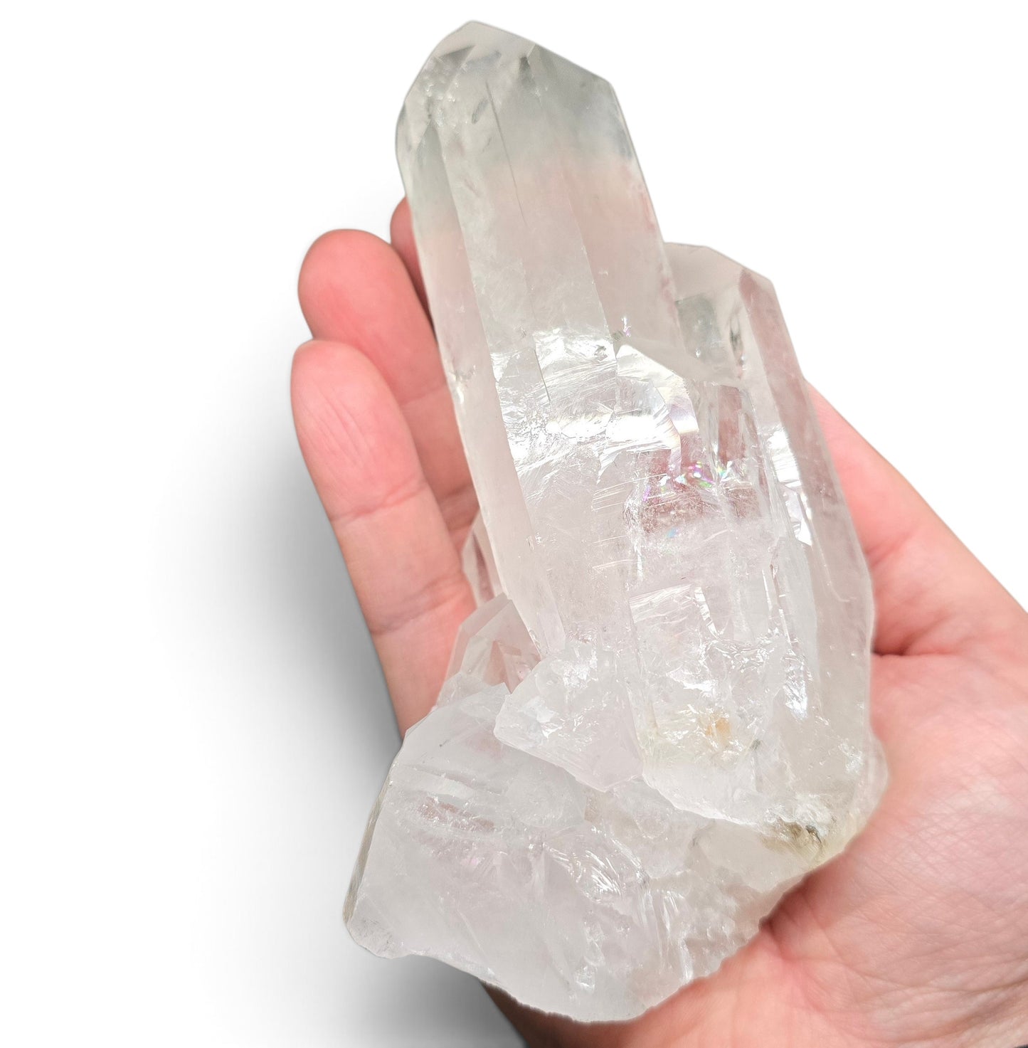 Luminous Transmitter: Rainbow Clear Quartz Tabular Crystal