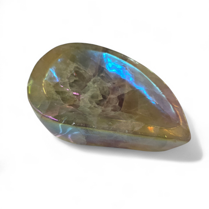Angelic Clarity: Angel Aura Fluorite Teardrop Bowl (S)