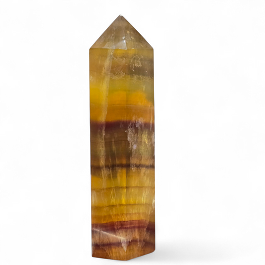 Honey-Gold Clarity: Banded Yellow Fluorite Generator