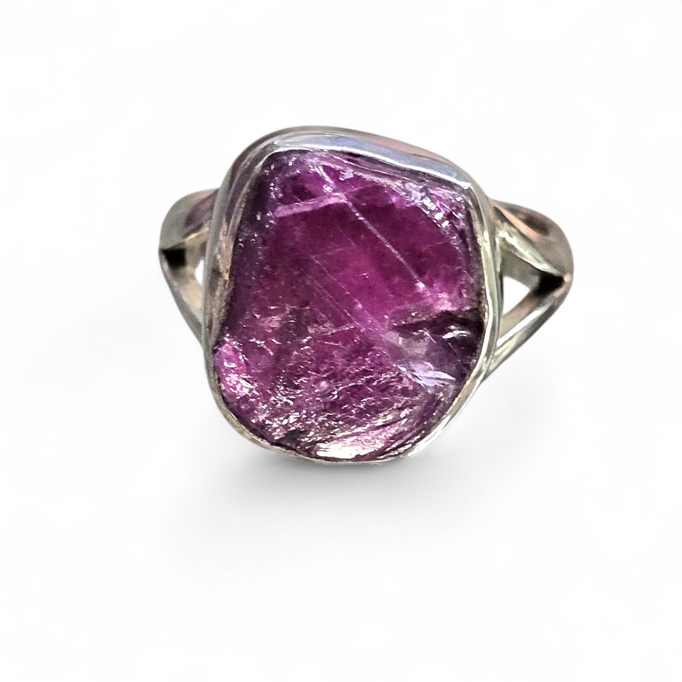 Raw Ruby Size 7.5 Ring (Sterling Silver 925)