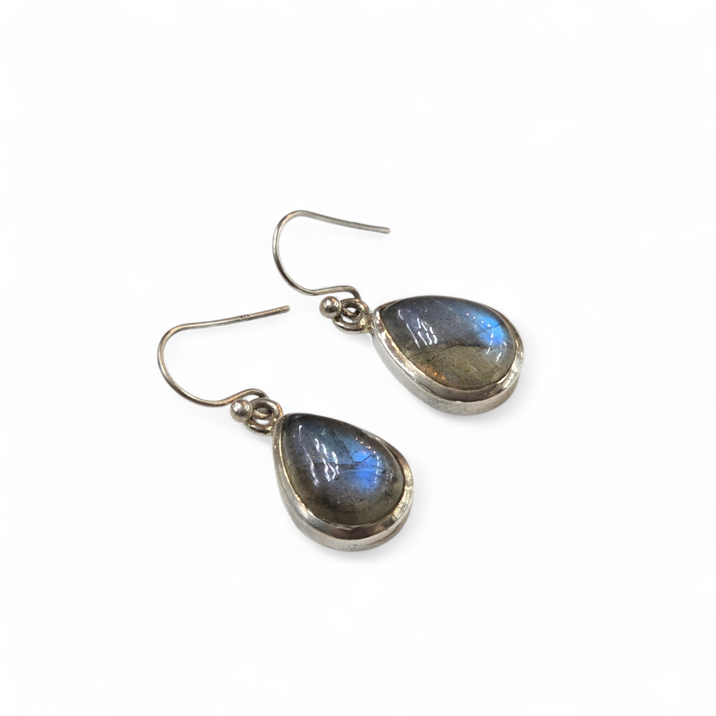 Labradorite Earrings (Sterling Silver 925)