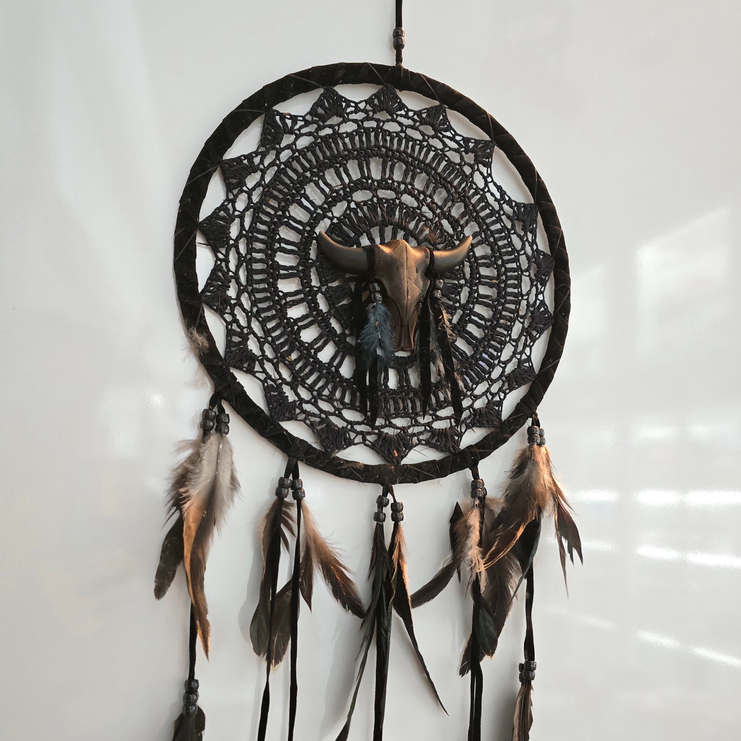 Ancestral Strength Bull Skull Dreamcatcher (Large)