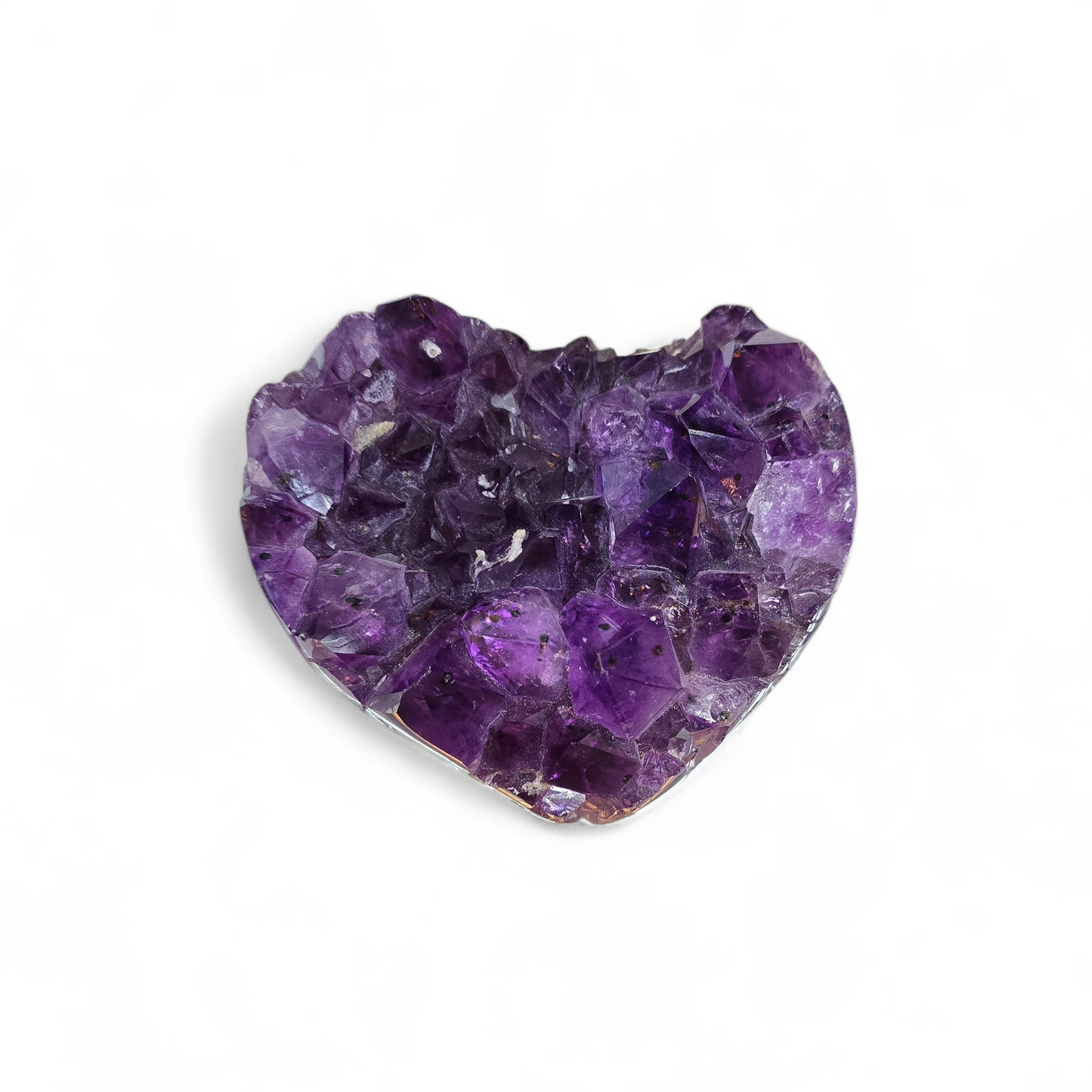 Royal Devotion: Premium Grade Amethyst Heart Cluster