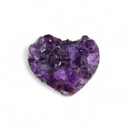 Royal Devotion: Premium Grade Amethyst Heart Cluster