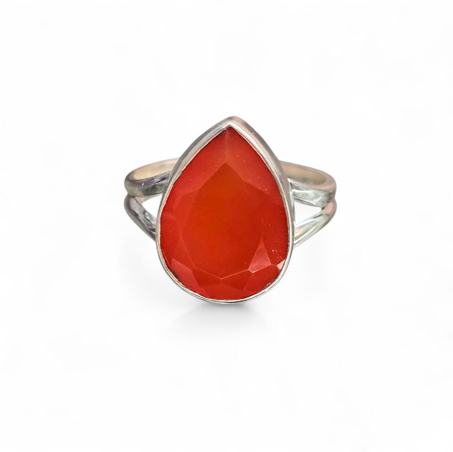 Carnelian Size 9 Ring #1 (Sterling Silver 925)
