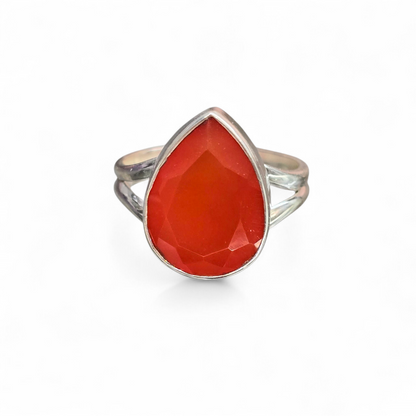 Carnelian Size 9 Ring #1 (Sterling Silver 925)