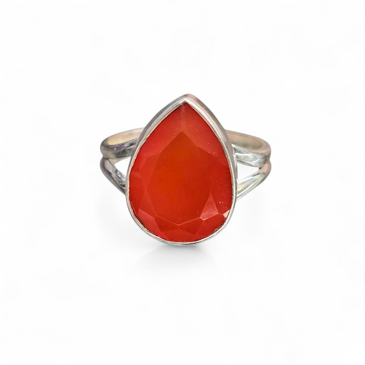 Carnelian Size 9 Ring #1 (Sterling Silver 925)