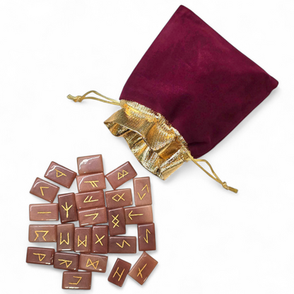 Peach Moonstone Crystal Runes