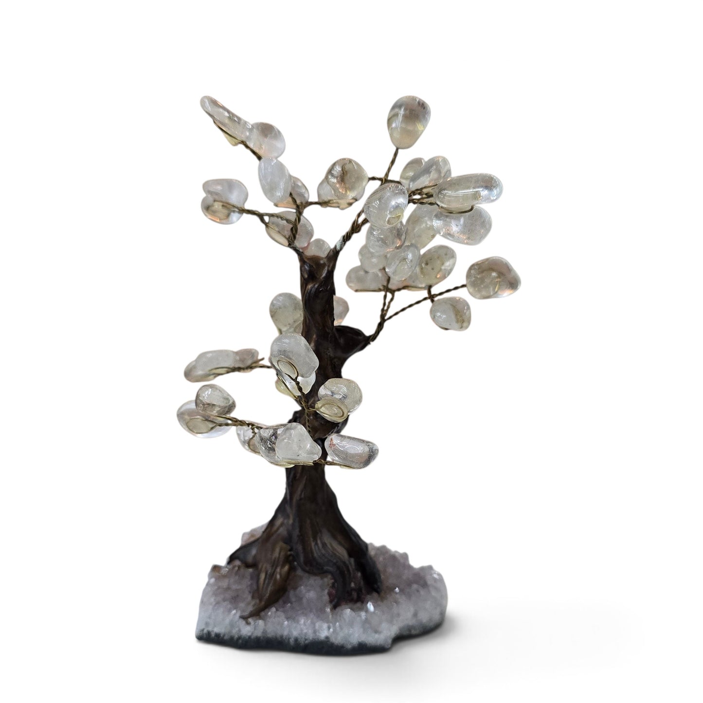 Serene Abundance: Citrine Crystal Tree on Light Amethyst Matrix