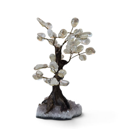 Serene Abundance: Citrine Crystal Tree on Light Amethyst Matrix
