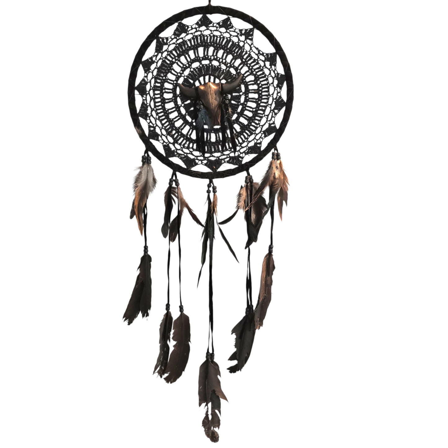Ancestral Strength Bull Skull Dreamcatcher (Large)