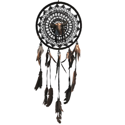 Ancestral Strength Bull Skull Dreamcatcher (Large)