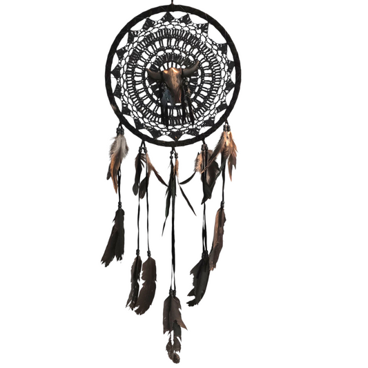 Ancestral Strength Bull Skull Dreamcatcher (Large)