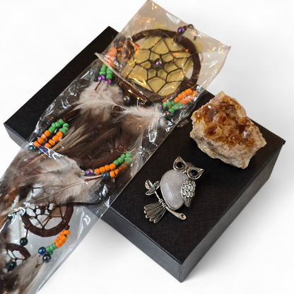 The Loving Wisdom Gift Box: Citrine, Pendant & Dreamcatcher Set
