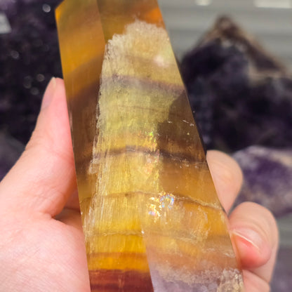 Honey-Gold Clarity: Banded Yellow Fluorite Generator