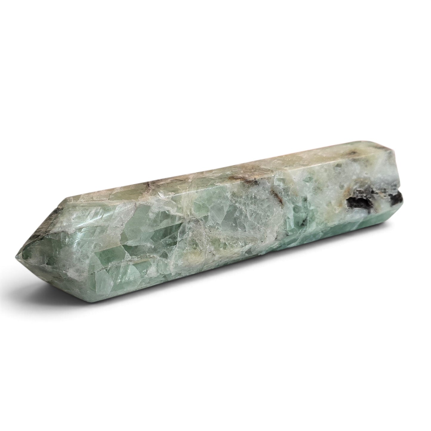 Verdant Clarity: Green Fluorite 6-Sided Generator (L)