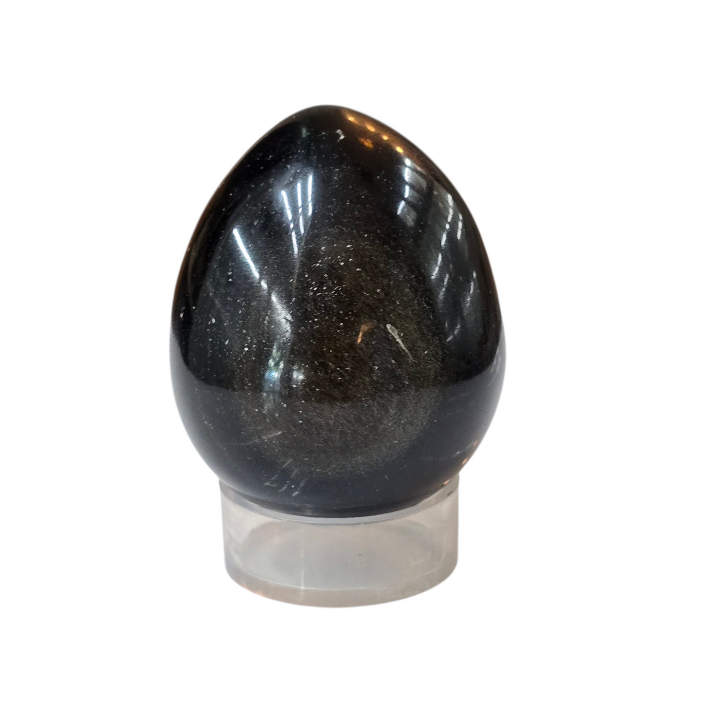 The Alchemist’s Focus: Natural Golden Sheen Obsidian Egg #2