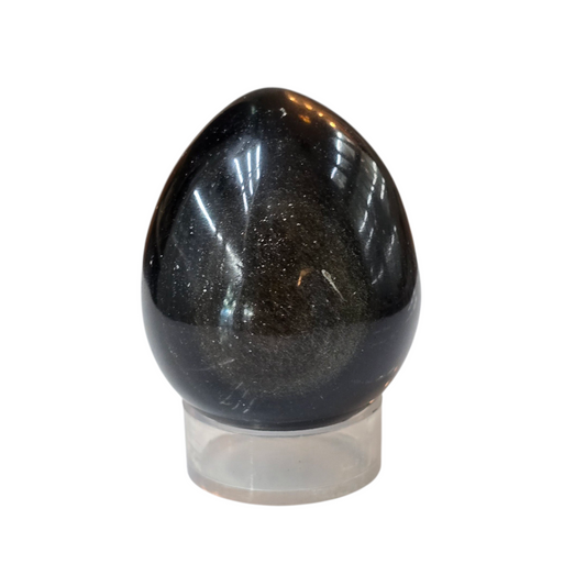The Alchemist’s Focus: Natural Golden Sheen Obsidian Egg #2
