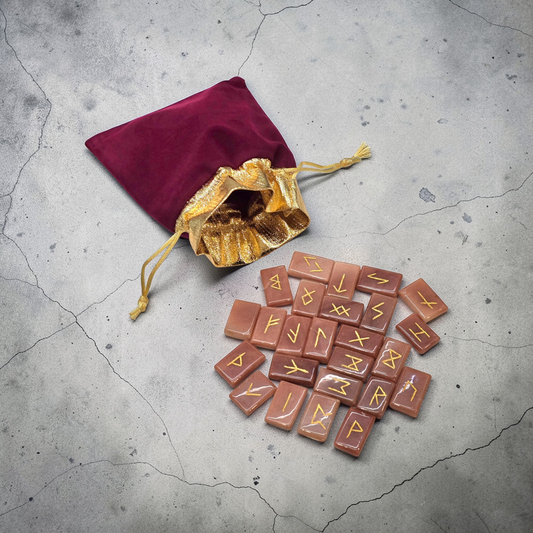 Peach Moonstone Crystal Runes