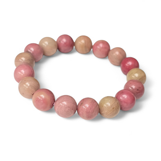 Rhodochrosite Bracelet (Approx. 10mm Beads · 15cm)