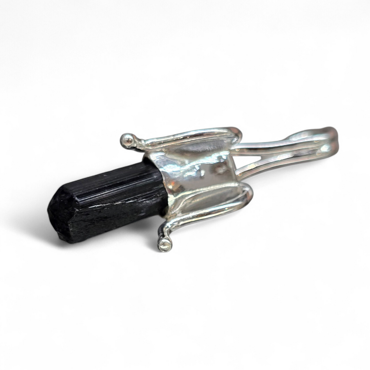 Black Tourmaline Pendant #1 (Sterling Silver 925)